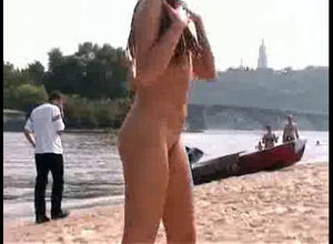 Ukrainian naturist beach, 2 little..